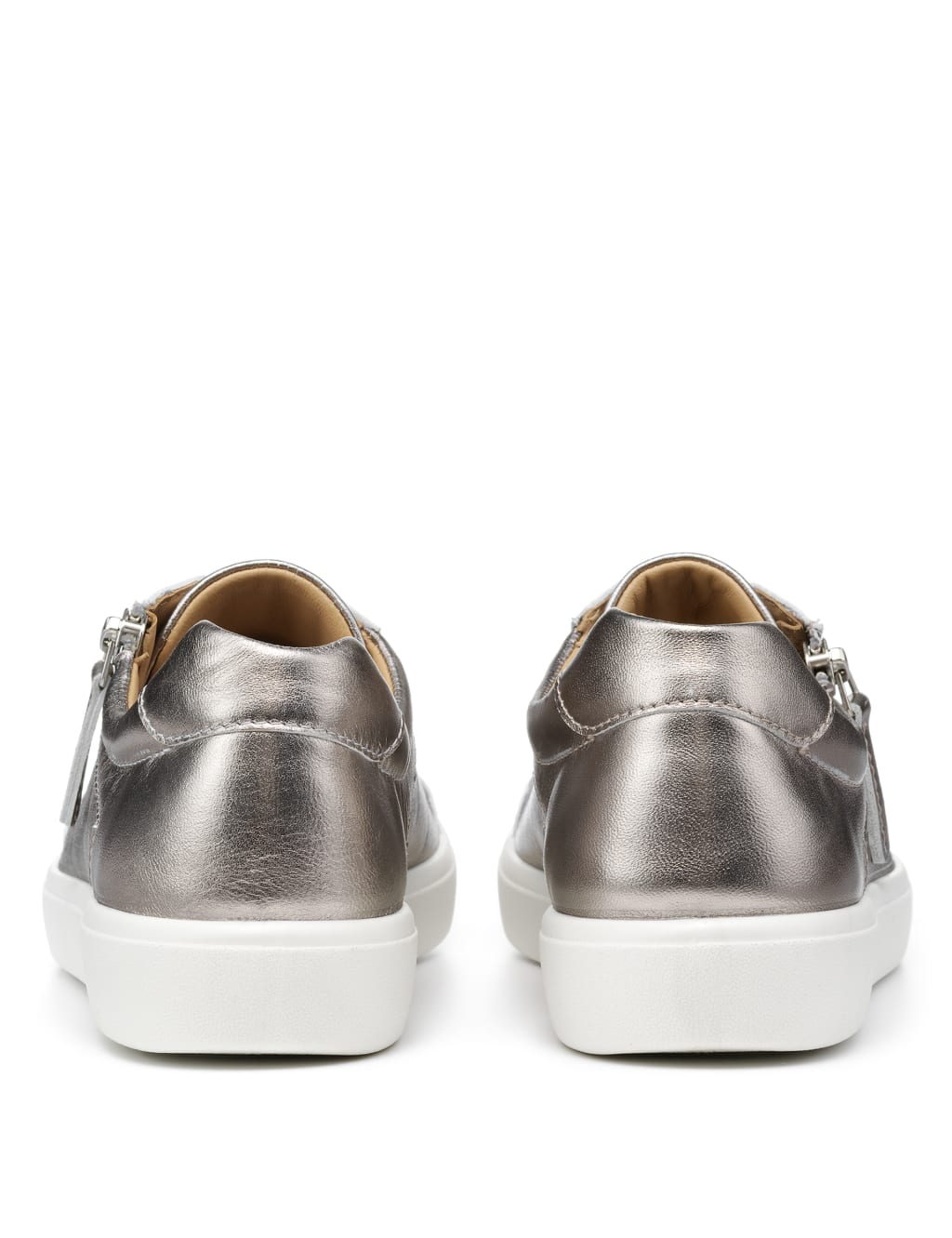 Chase II Wide Fit Leather Metallic Trainers 4 of 4
