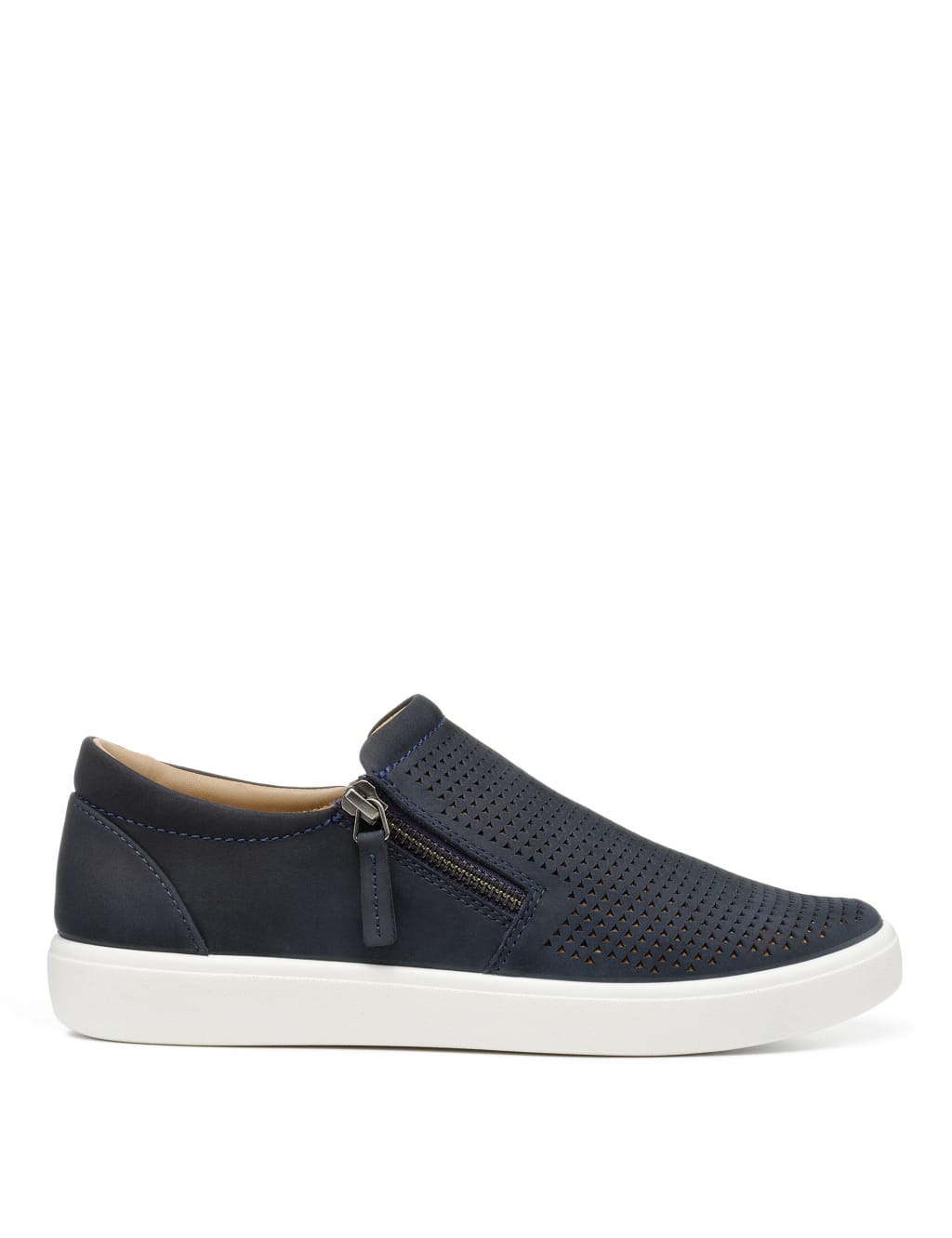 Daisy Wide Fit Leather Flat Trainers 1 of 4