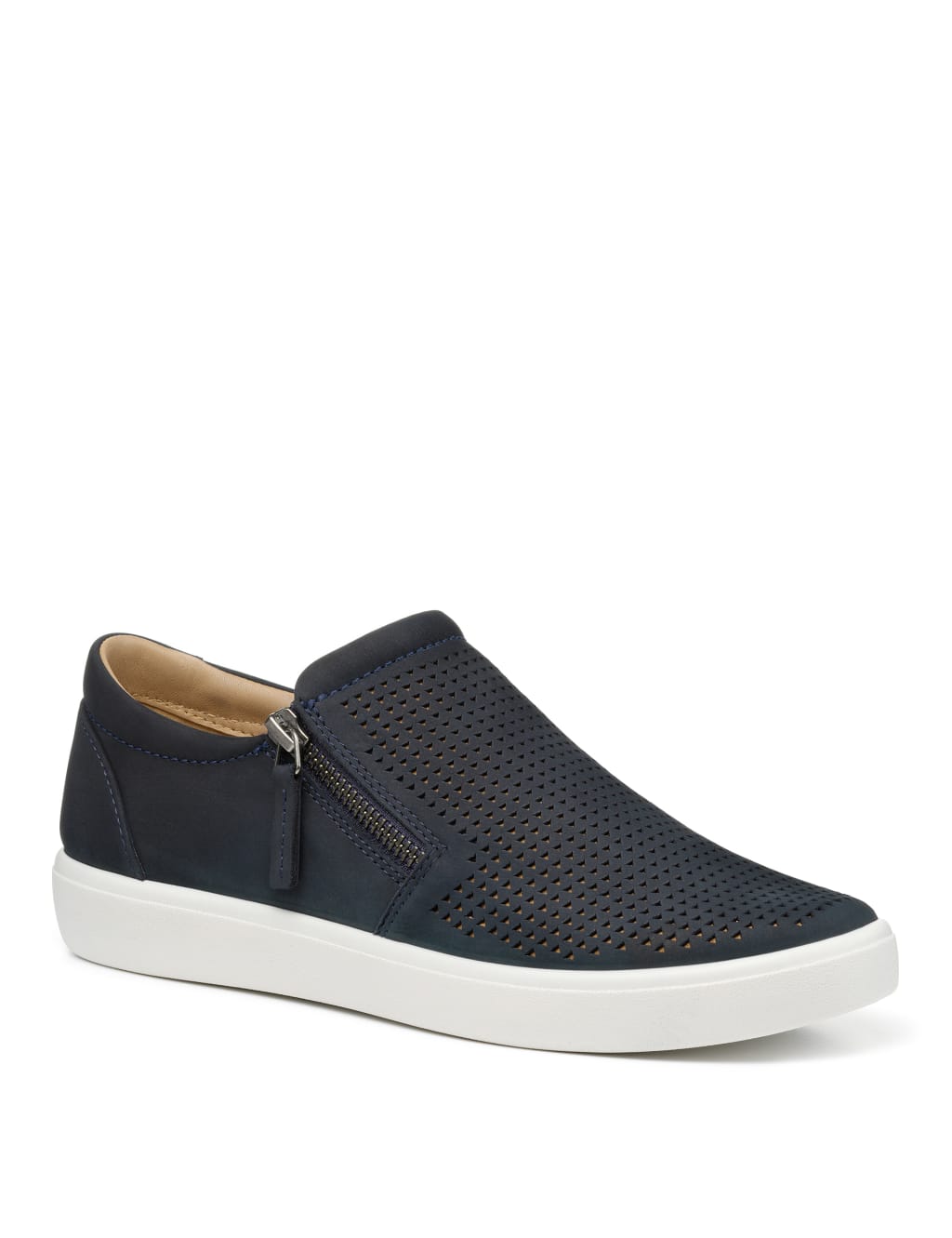 Daisy Wide Fit Leather Flat Trainers 3 of 4