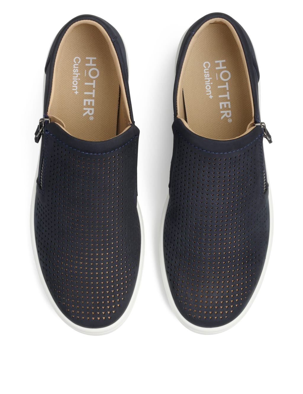 Daisy Wide Fit Leather Flat Trainers 2 of 4