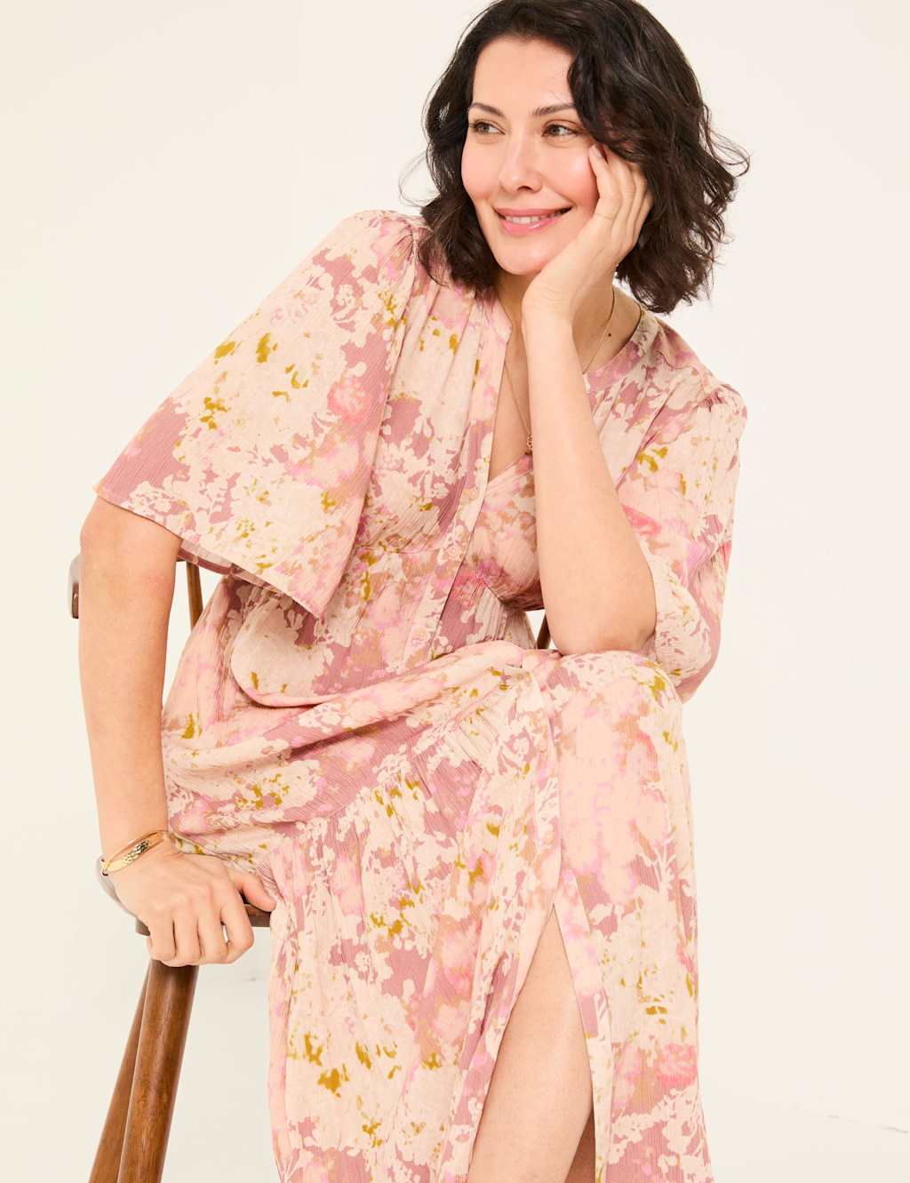 Floral V-Neck Maxi Tiered Dress 4 of 10