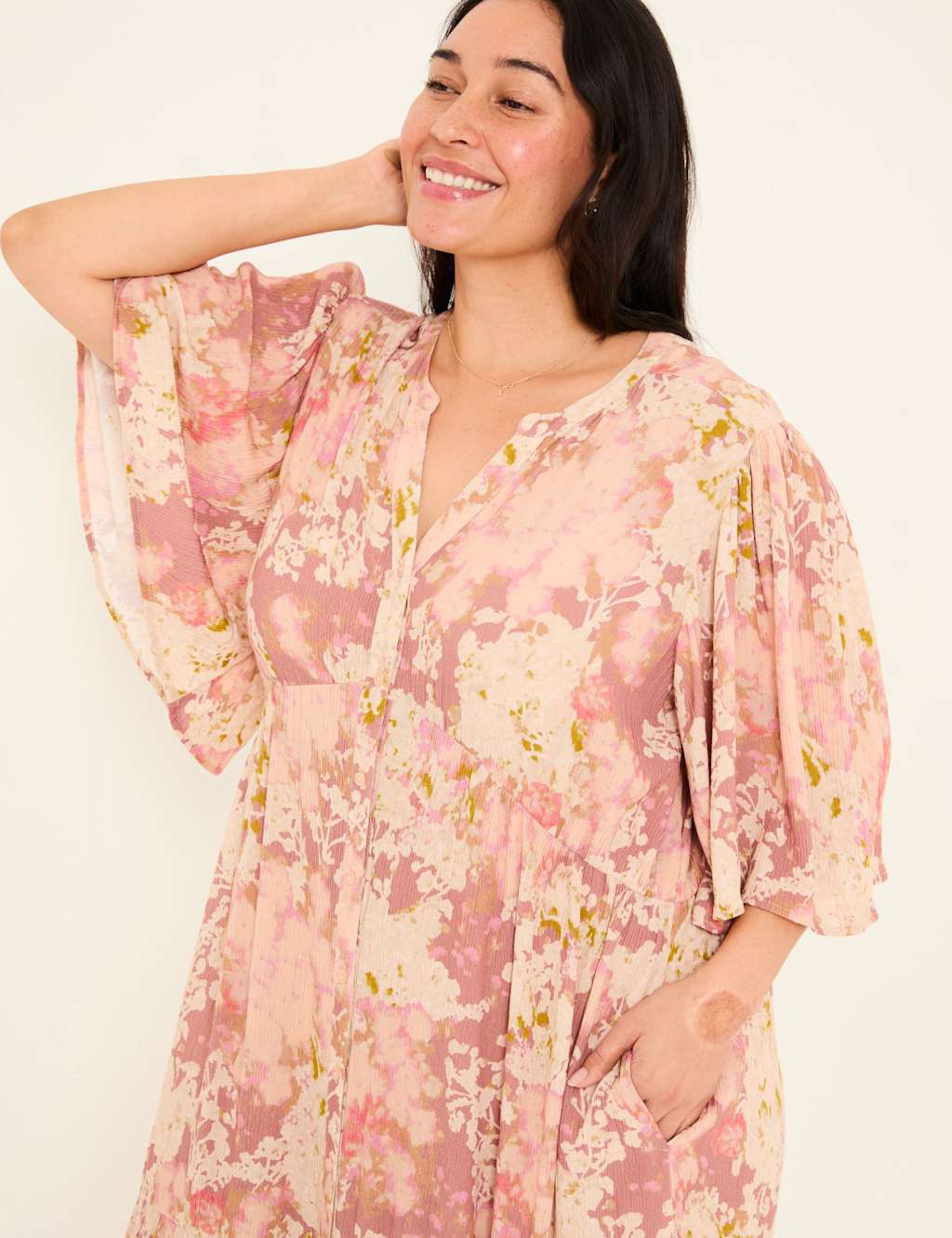 Floral V-Neck Maxi Tiered Dress 9 of 10