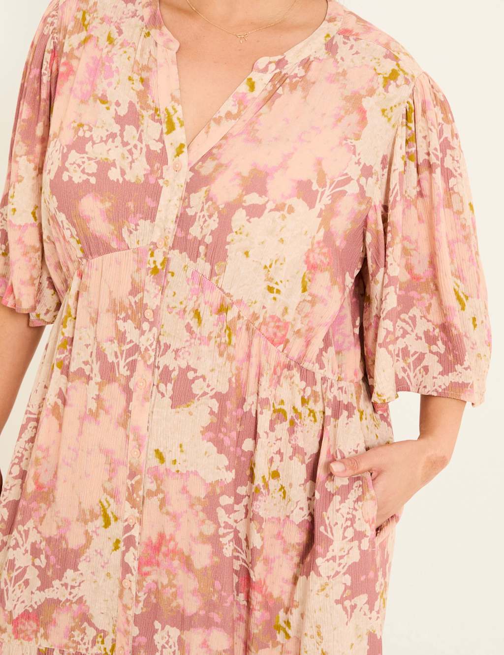 Floral V-Neck Maxi Tiered Dress 10 of 10
