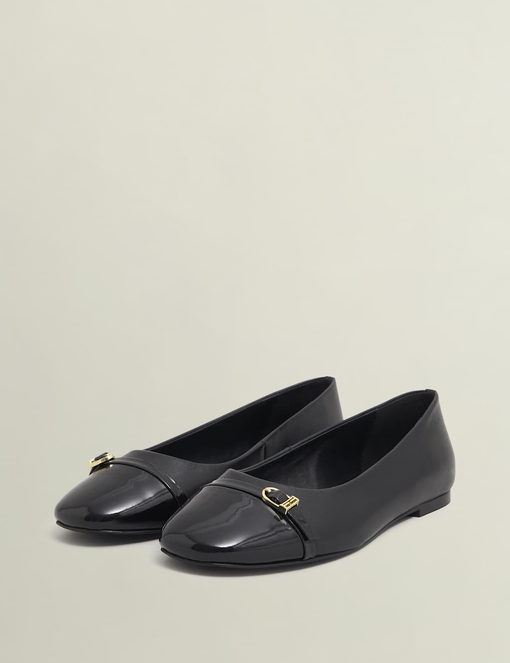 Leather Buckle Flat Ballet Pumps 3 of 5