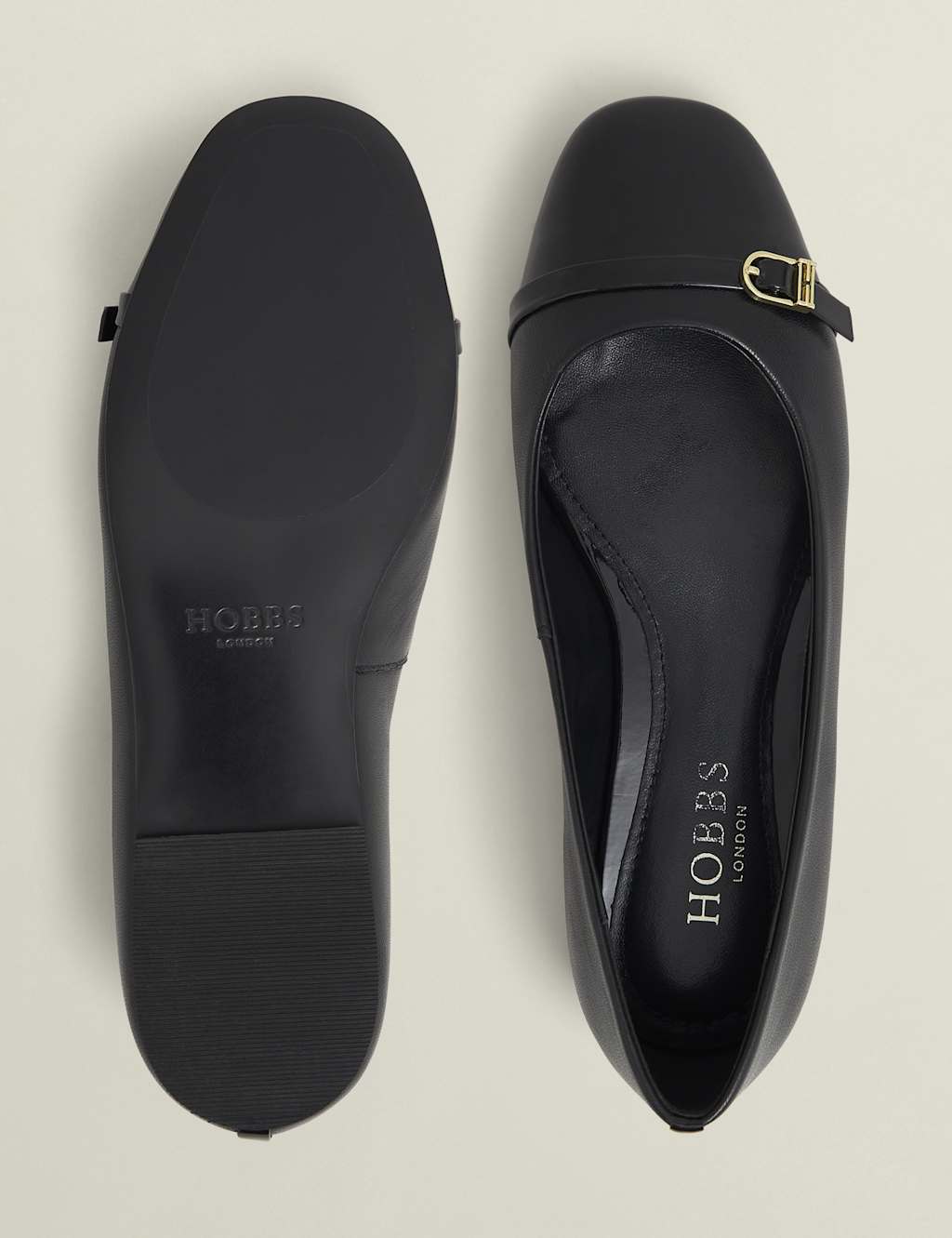 Leather Buckle Flat Ballet Pumps 4 of 5