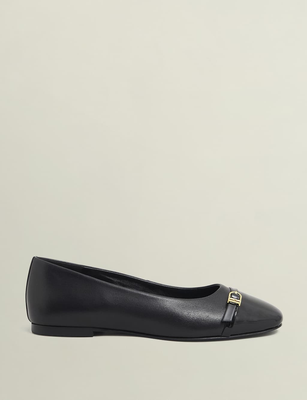 Leather Buckle Flat Ballet Pumps 2 of 5