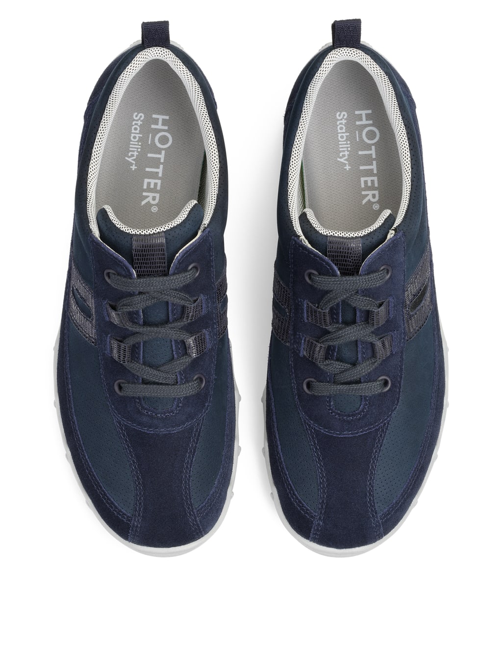 Leanne Wide Fit Suede Lace Up Trainers Hotter M S