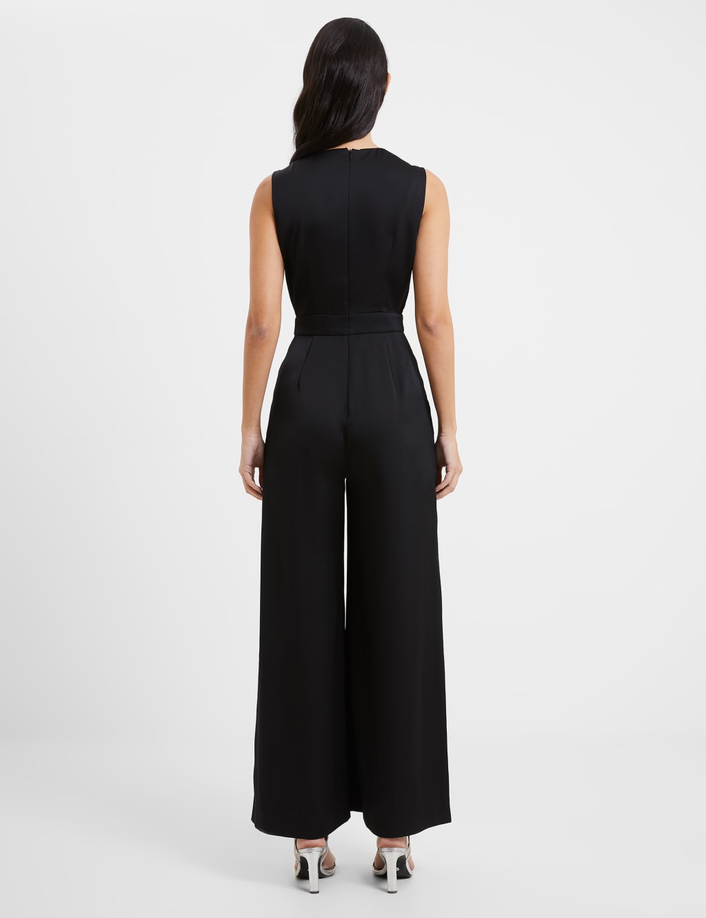 Satin Sleeveless Wide Leg Jumpsuit 3 of 3
