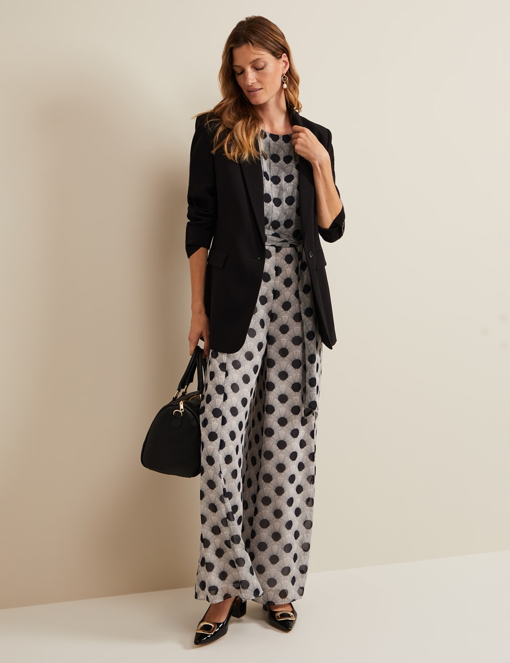 Printed Tie Detail Sleeveless Jumpsuit 7 of 7