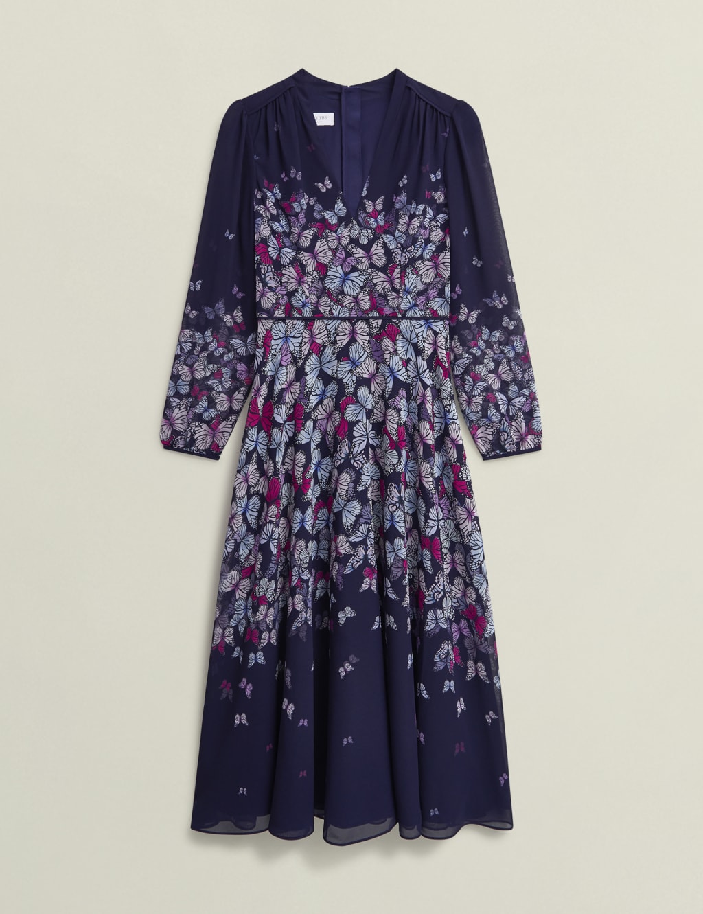 Printed V-Neck Midi Skater Dress 2 of 8