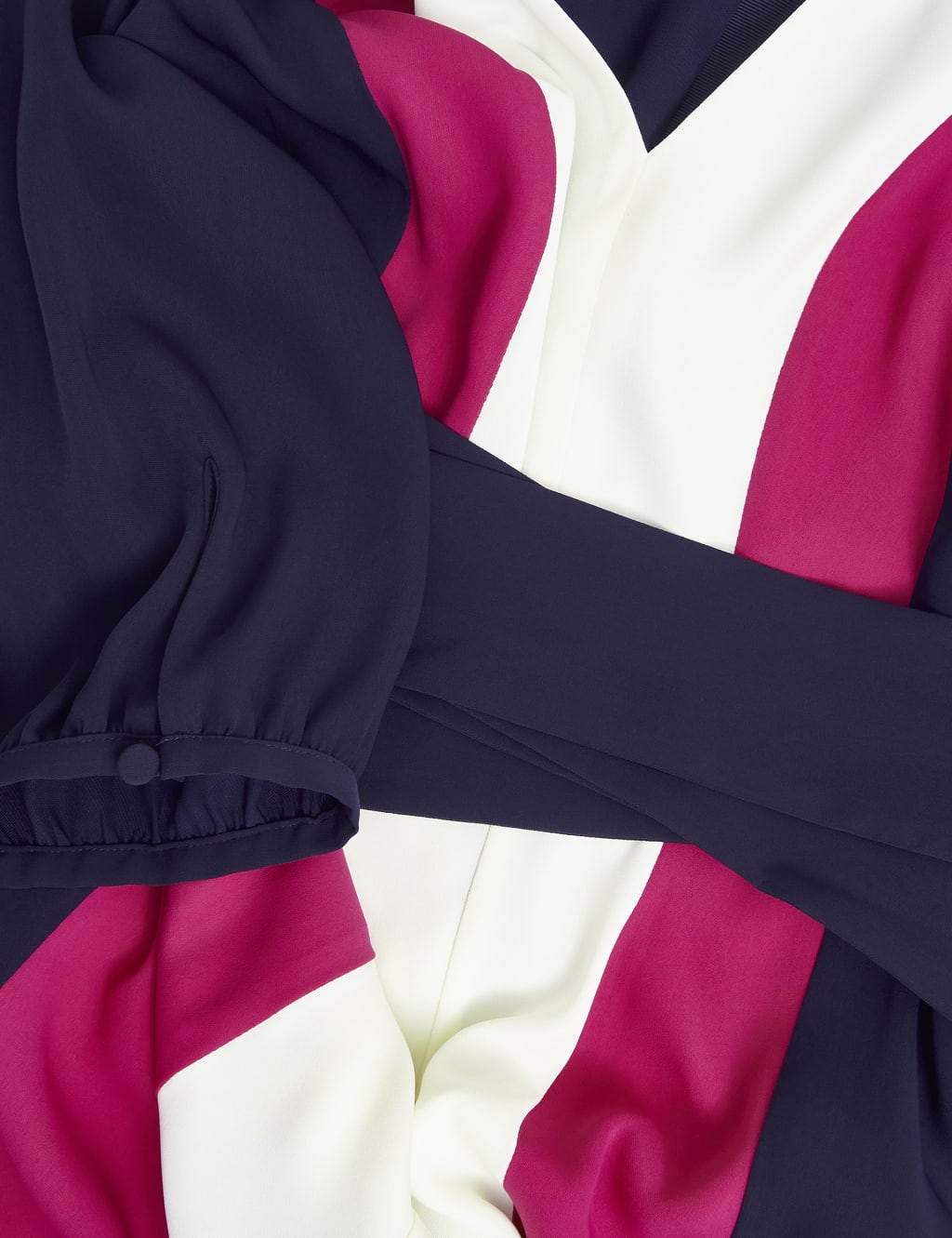 Colour Block V-Neck Midi Skater Dress 7 of 7