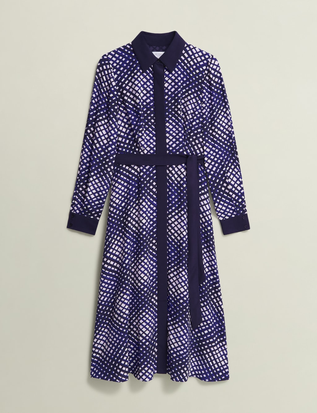 Checked Collared Midaxi Shirt Dress 2 of 7