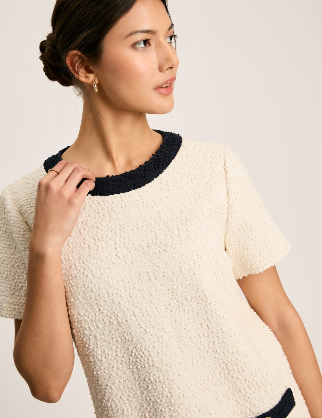 Cotton Rich Round Neck Shift Dress