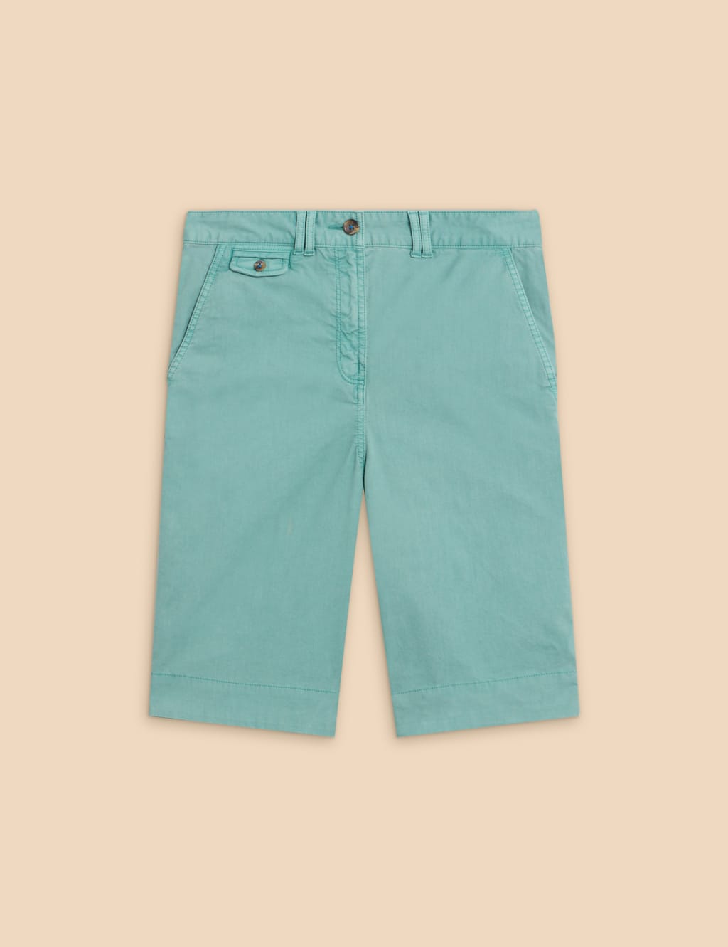 Cotton Rich Knee Length Chino Shorts 2 of 6