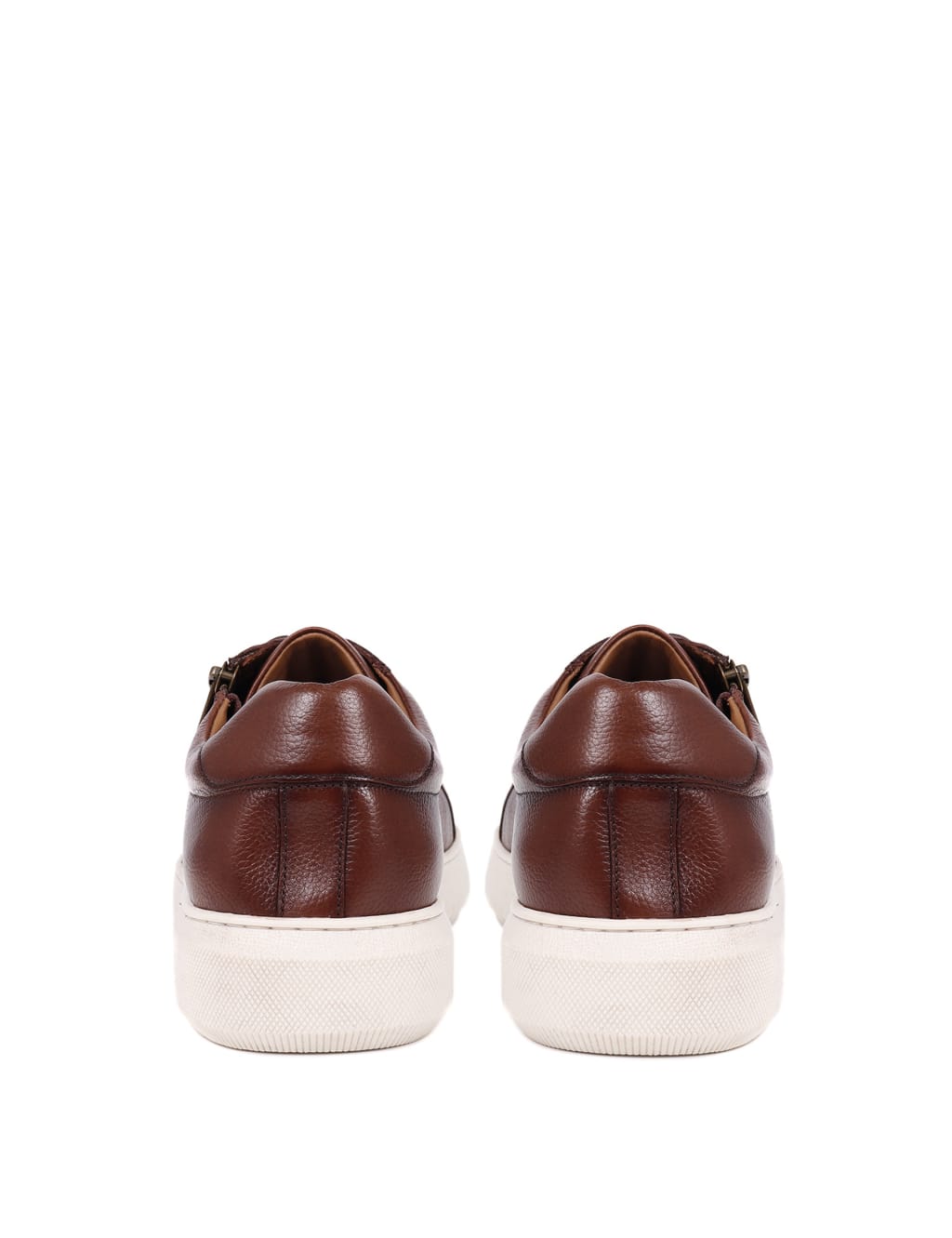 Leather Side Zip Lace Up Trainers 6 of 7