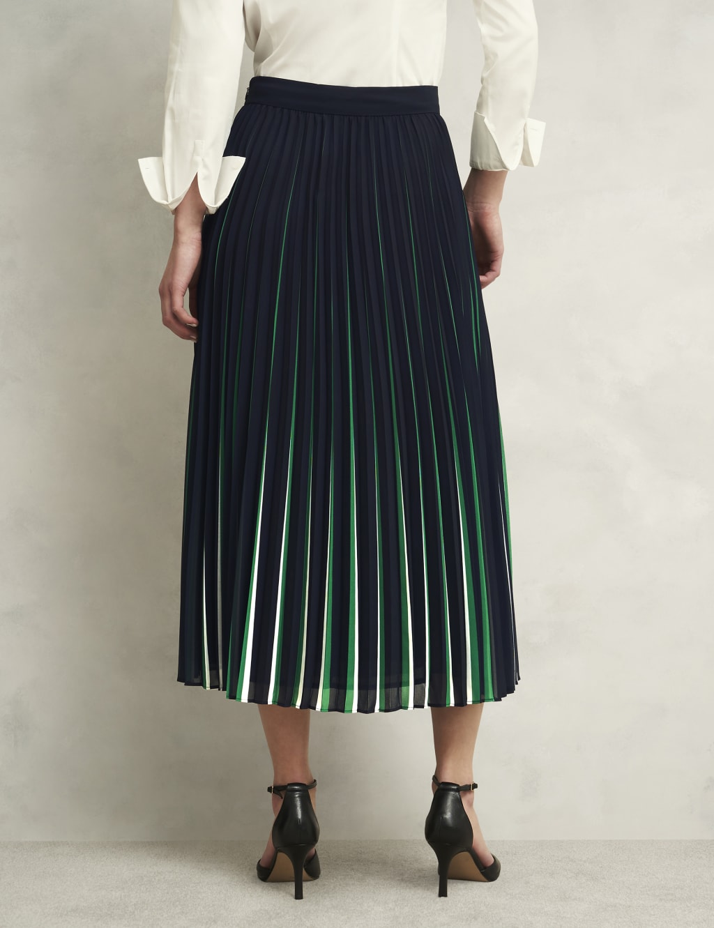 Striped Midi A-Line Skirt 4 of 10