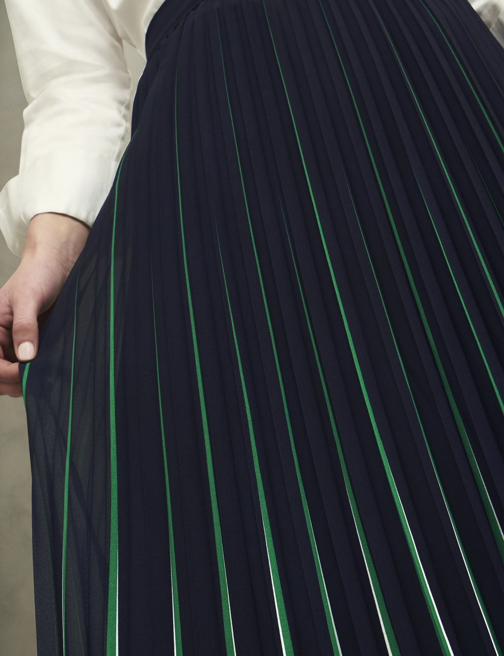 Striped Midi A-Line Skirt 6 of 10