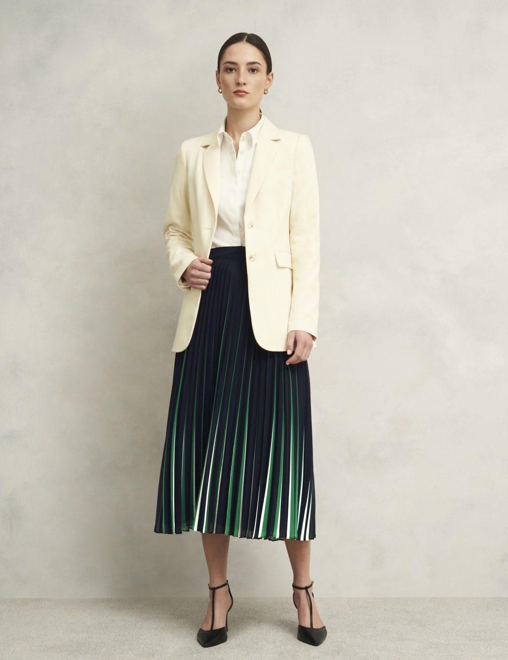 Striped Midi A-Line Skirt 8 of 10