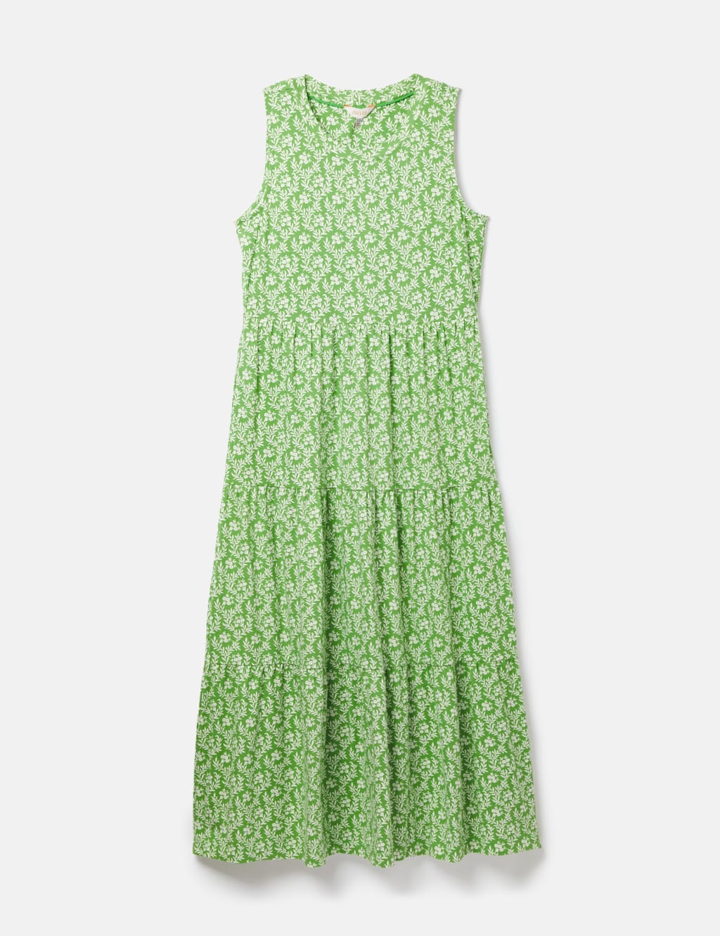 Cotton Rich Floral Midaxi Tiered Dress | Joules | M&S