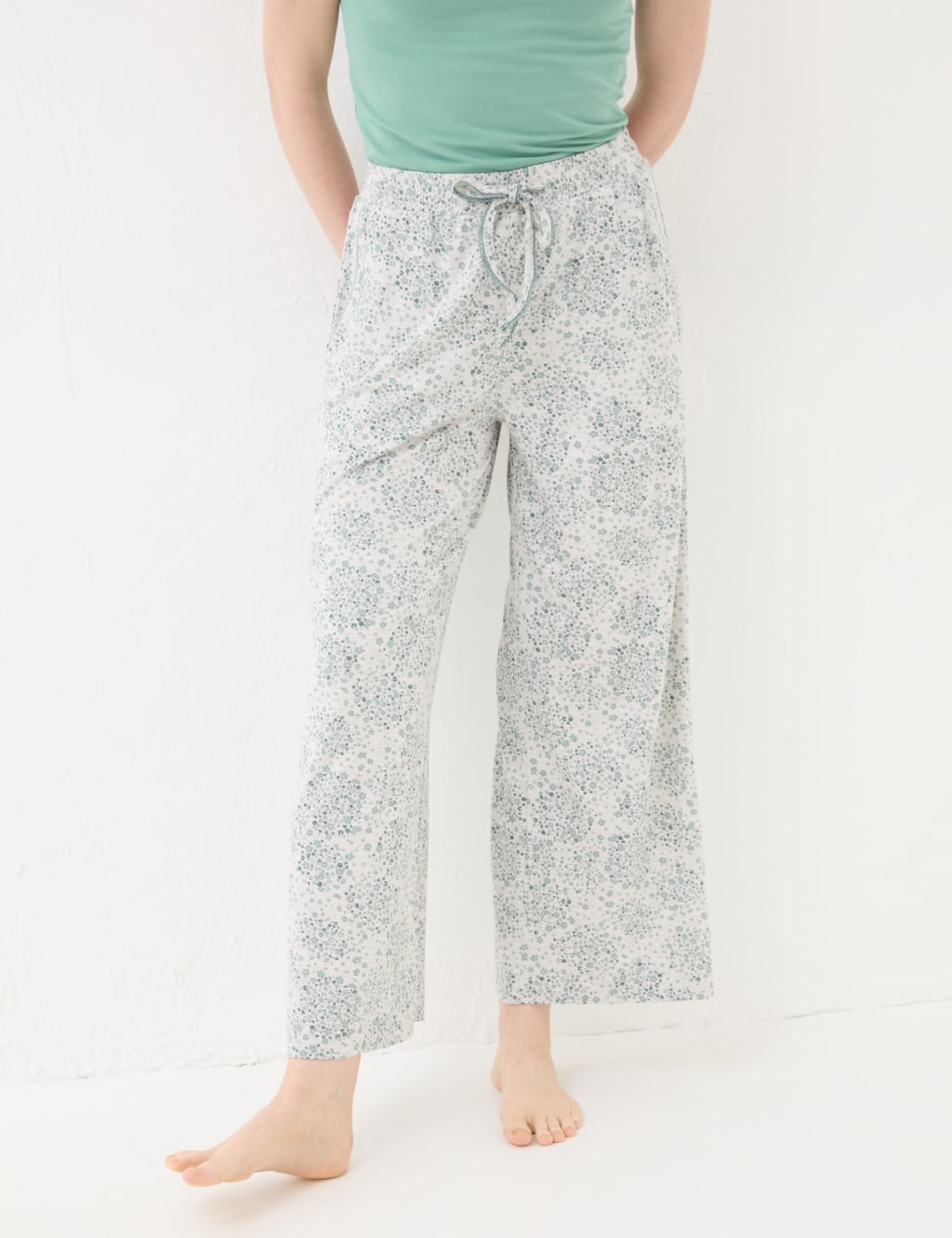 Jersey Floral Cropped Pyjama Bottoms