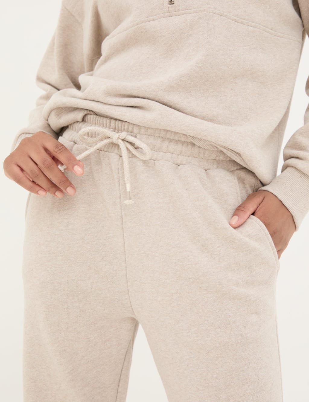 Pure Cotton Cropped Joggers