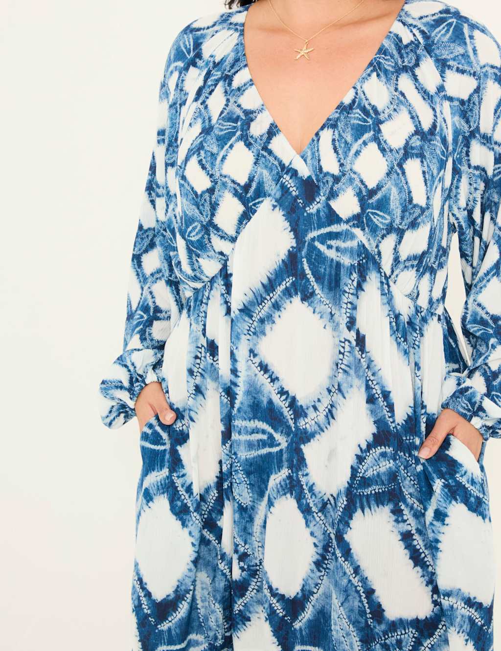 Printed V-Neck Maxi Tiered Dress 4 of 6