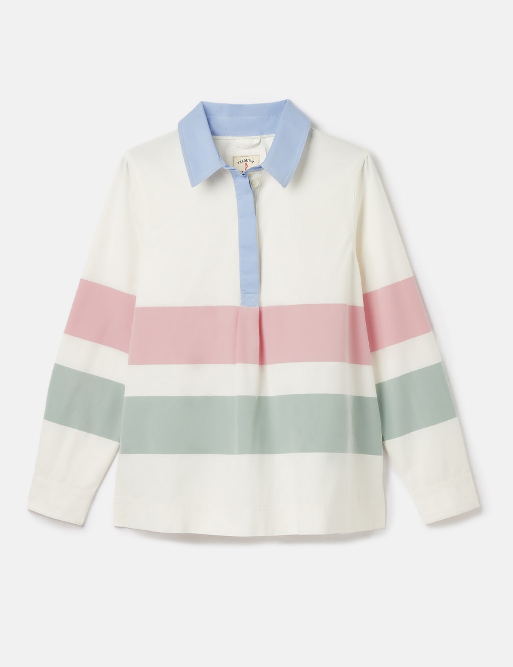 Pure Cotton Striped Collared Sweatshirt Joules M S