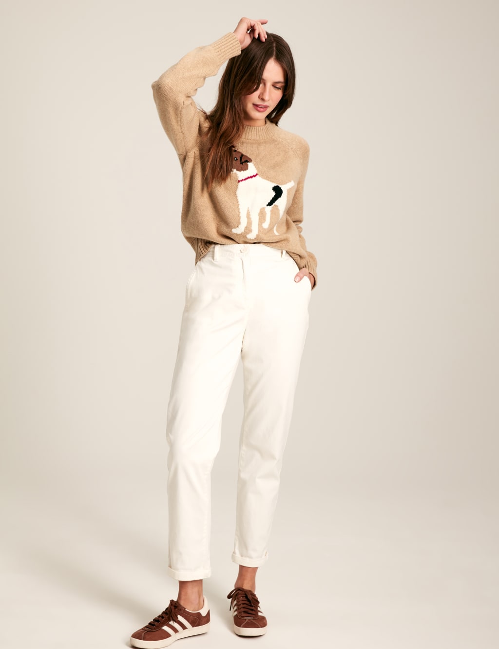 Cotton Rich Dog Round Neck Jumper with Wool 3 of 7