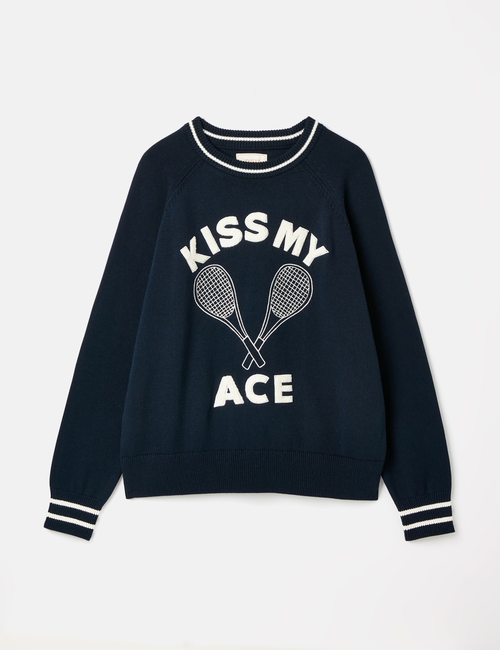 Pure Cotton Kiss My Ace Slogan Jumper 2 of 6