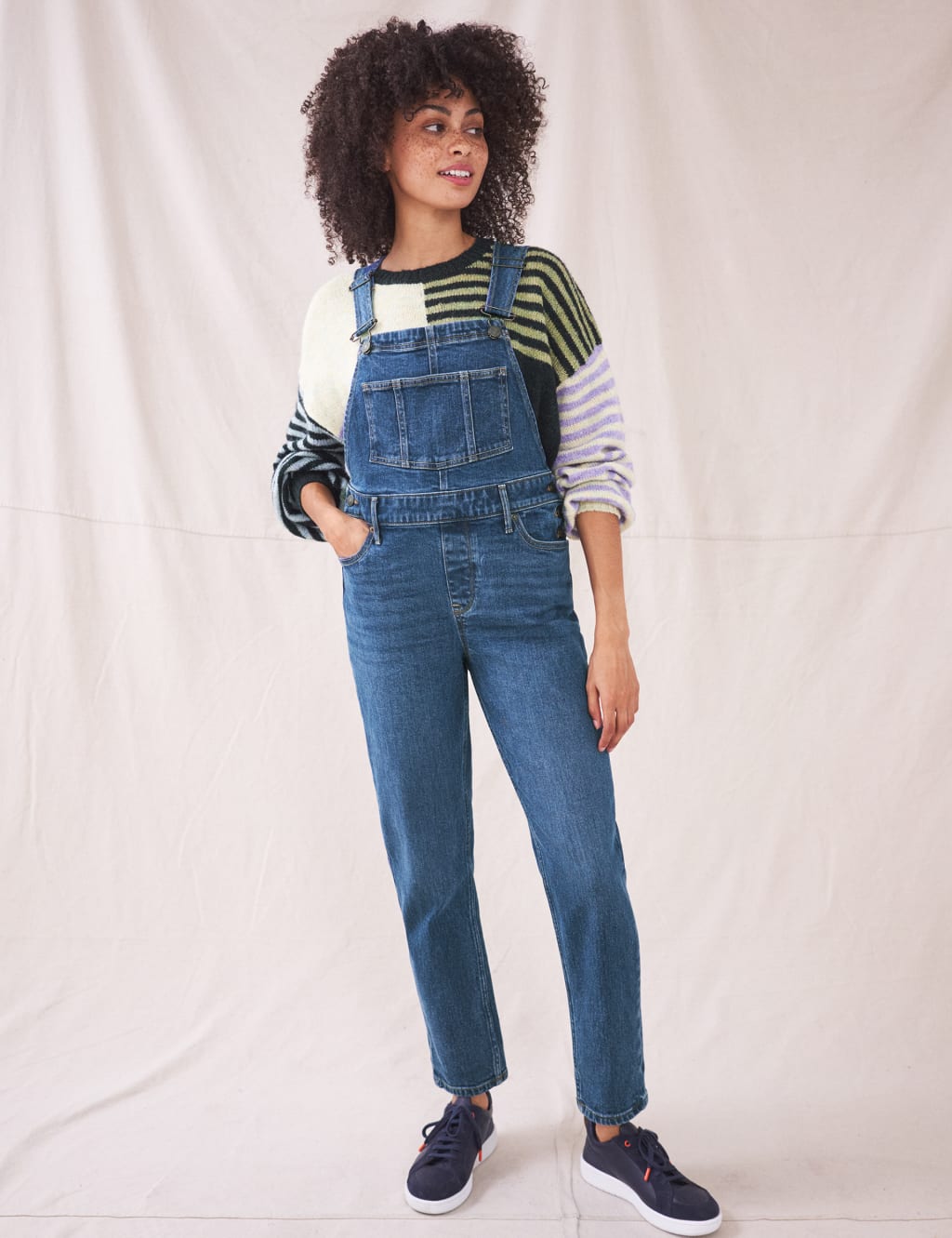 White denim dungarees discount
