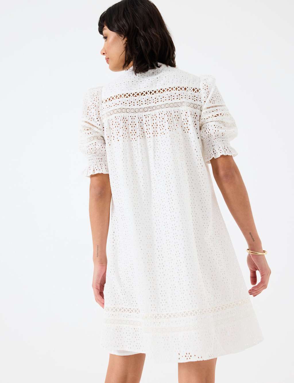 Broderie Mini Shift Dress 3 of 6