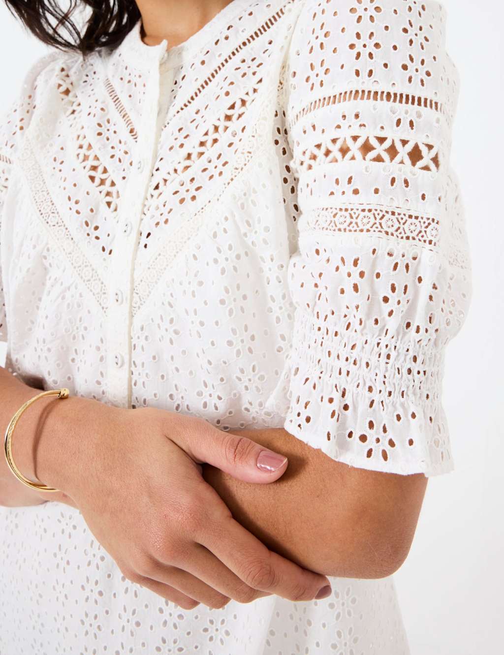 Broderie Mini Shift Dress 4 of 6