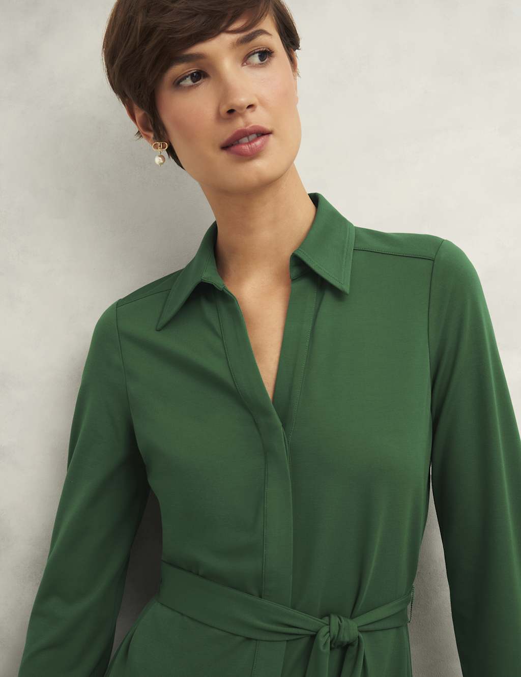 Tie Waist Midi Shirt Dress 4 of 7