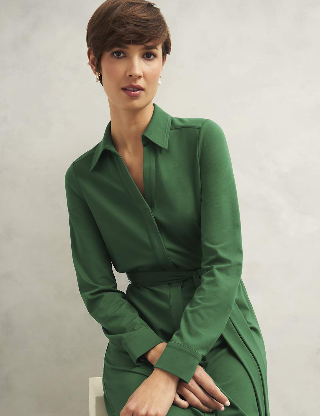 Tie Waist Midi Shirt Dress 5 of 7