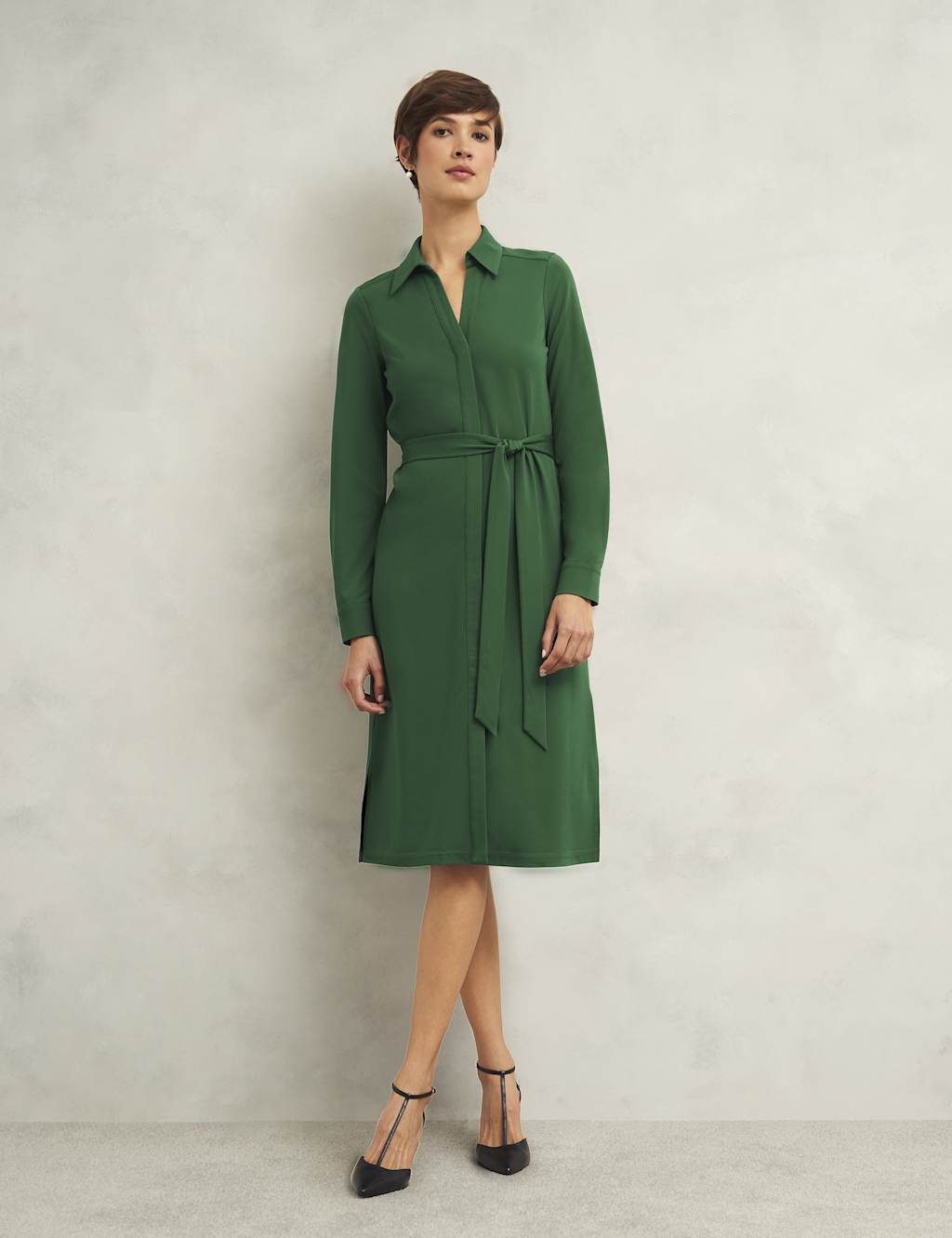 Tie Waist Midi Shirt Dress 6 of 7