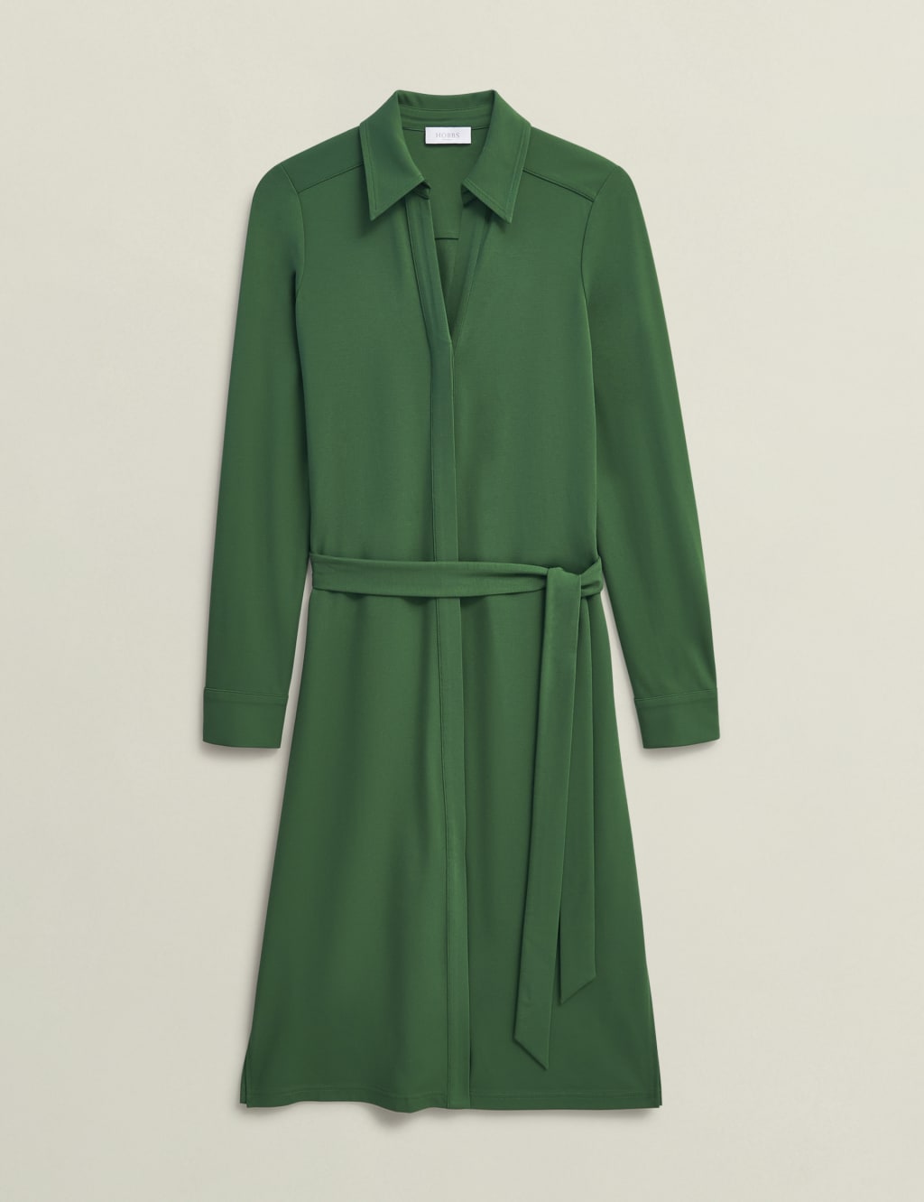 Tie Waist Midi Shirt Dress 2 of 7