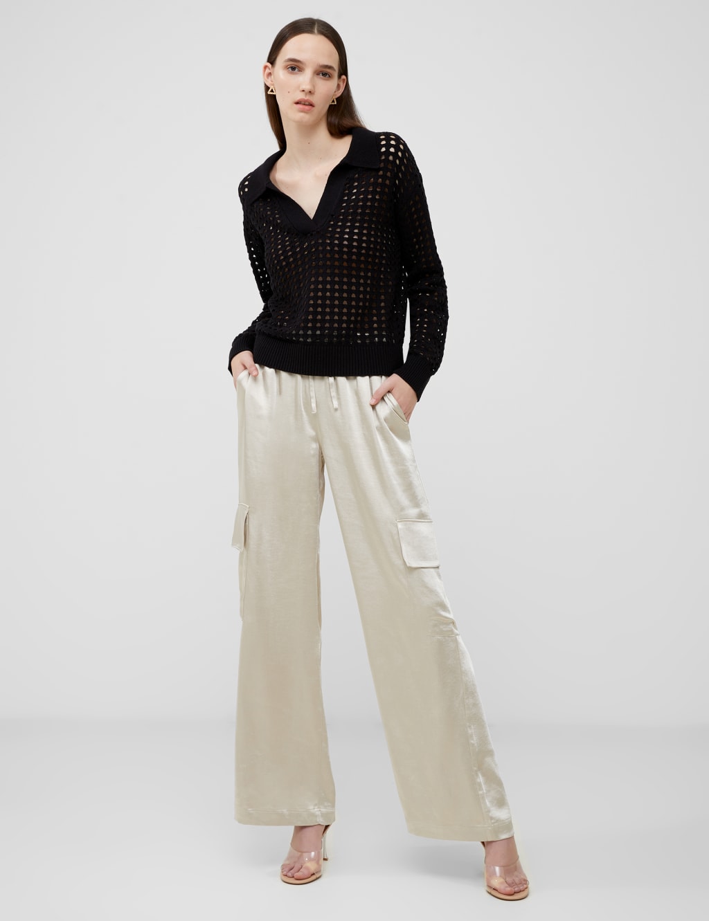Manda Pointelle L/S Collared 1 of 4