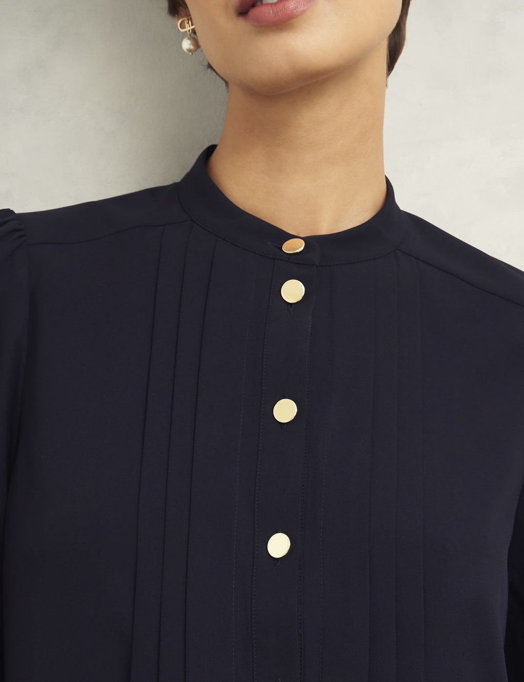 Button Detail Knee Length Shift Dress 5 of 5