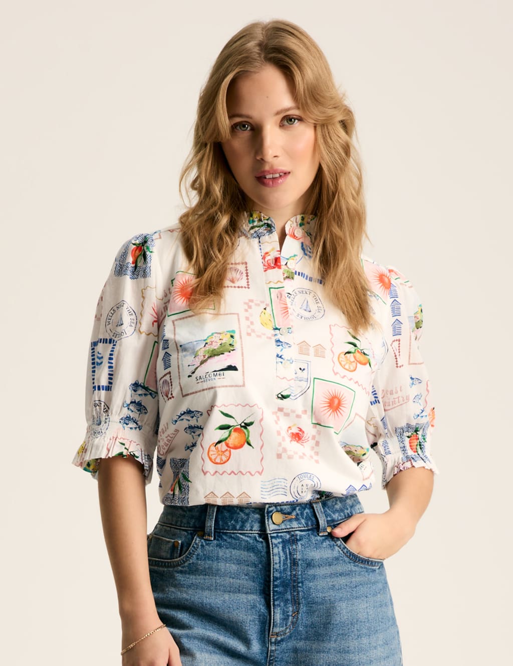 Seaside Toile Blouse