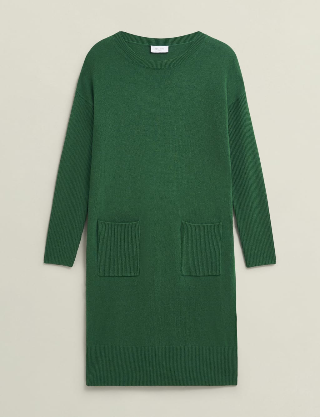 Merino Wool Blend Knitted Shift Dress 2 of 7