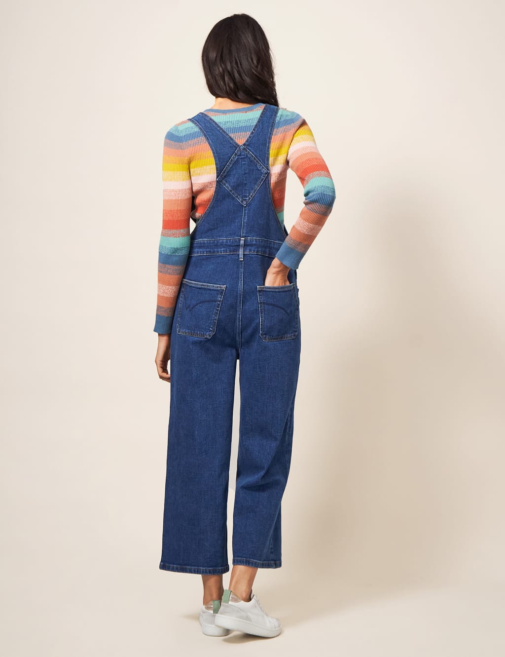 Denim Wide Leg Dungarees 5 of 6