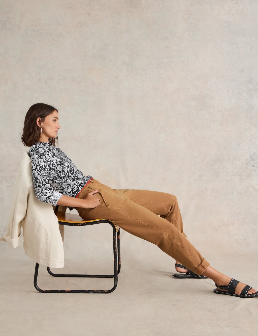 Cotton Rich Chinos with Linen 5 of 6