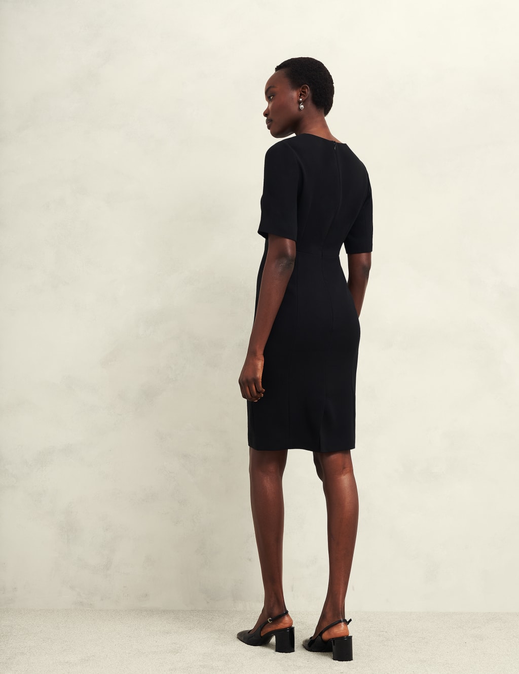 Square Neck Knee Length Shift Dress 3 of 5