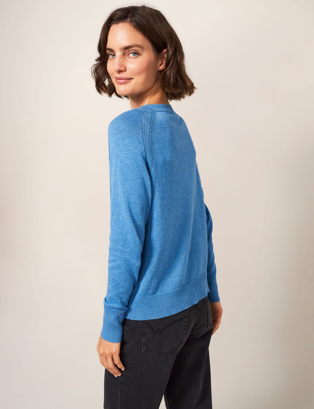 Pure Cotton Crew Neck Cardigan 3 of 5