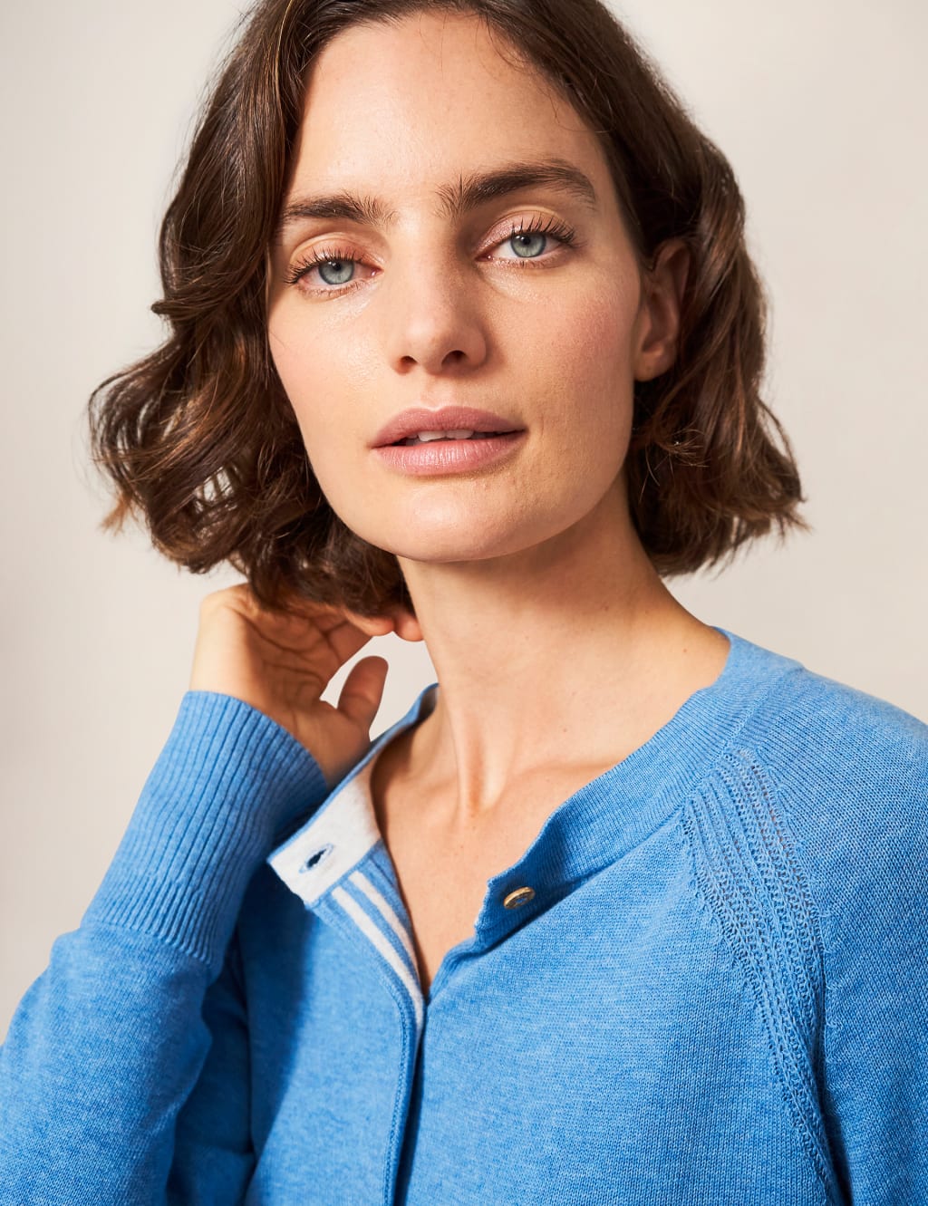 Pure Cotton Crew Neck Cardigan 5 of 5
