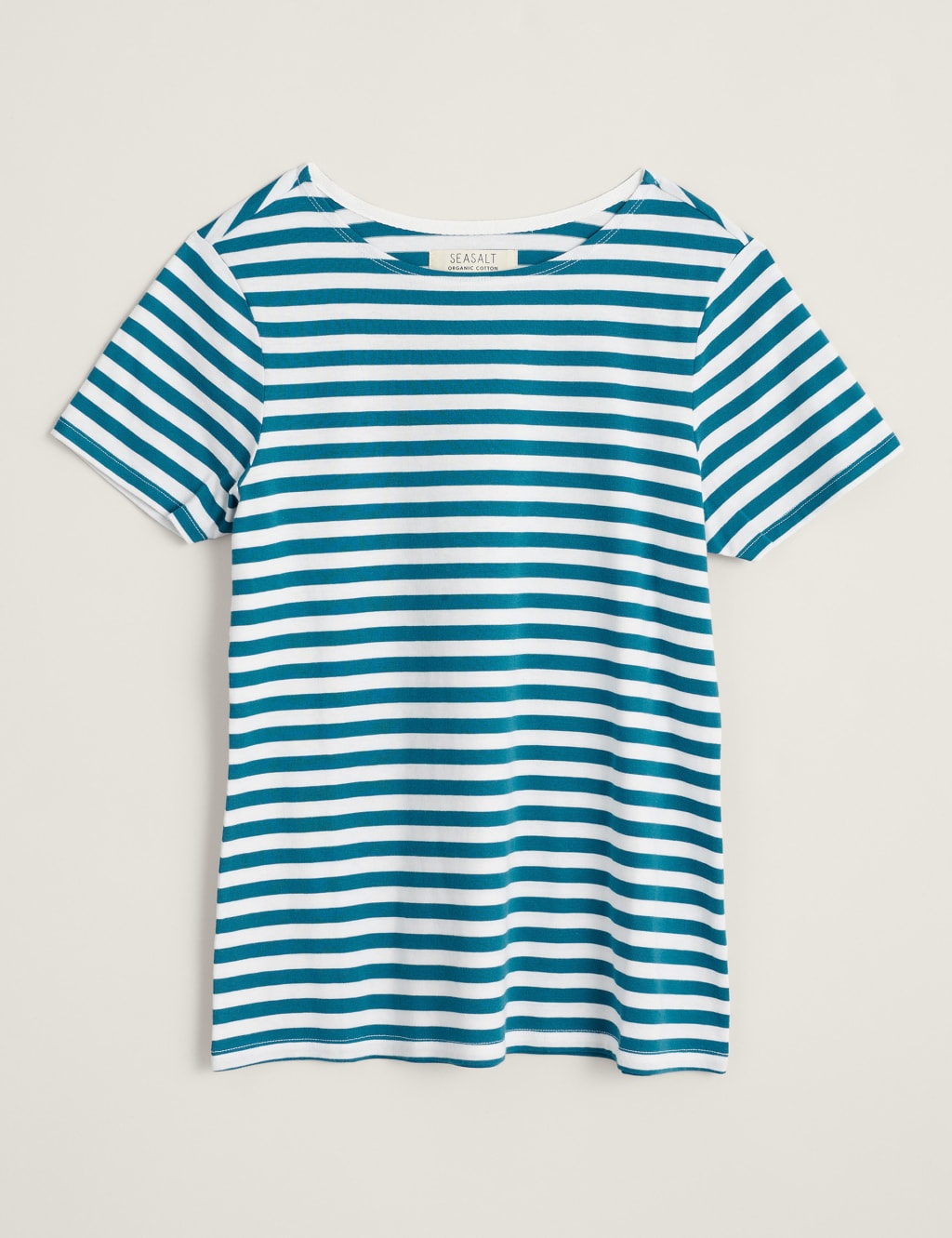 Organic Cotton Striped Crew Neck T-Shirt 2 of 5