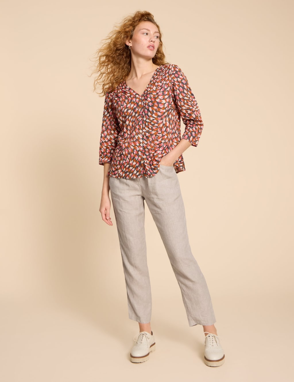 Pure Linen Trousers White Stuff M S