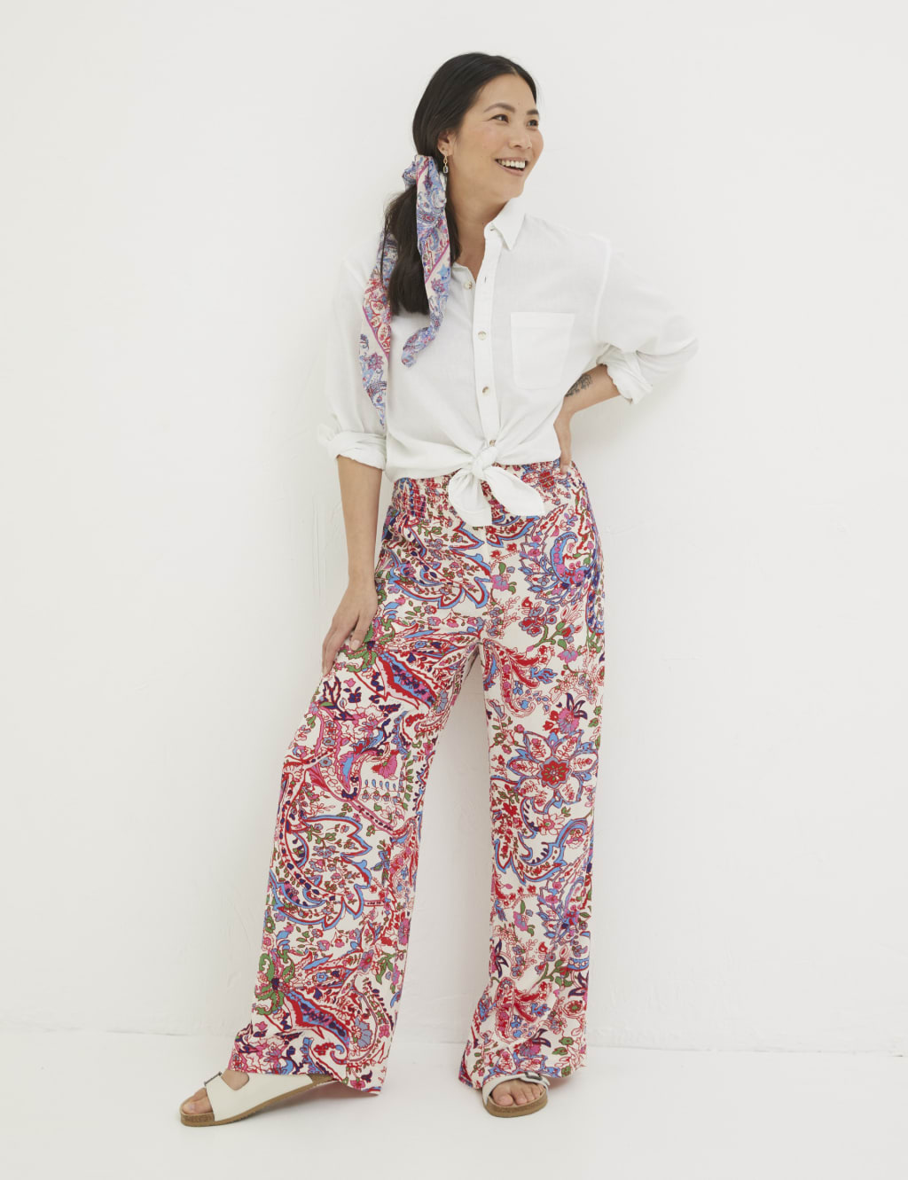 Floral Wide Leg Trousers FatFace M S