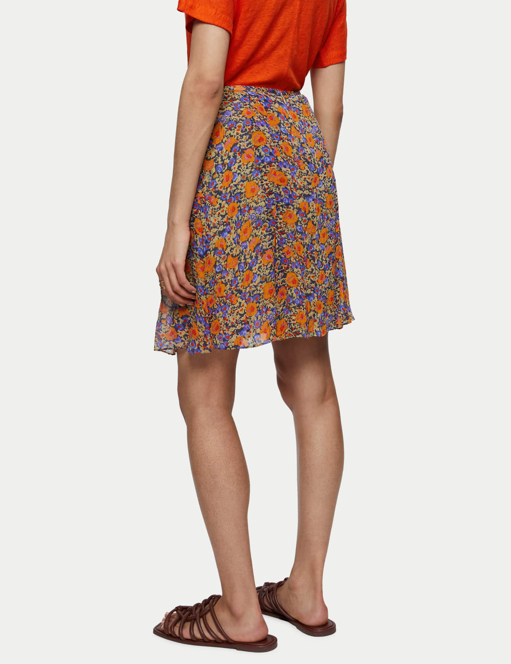 Floral Mini A-Line Skirt 4 of 4