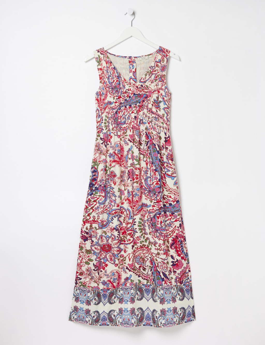 Floral V-Neck Shirred Midi Waisted Dress 2 of 5